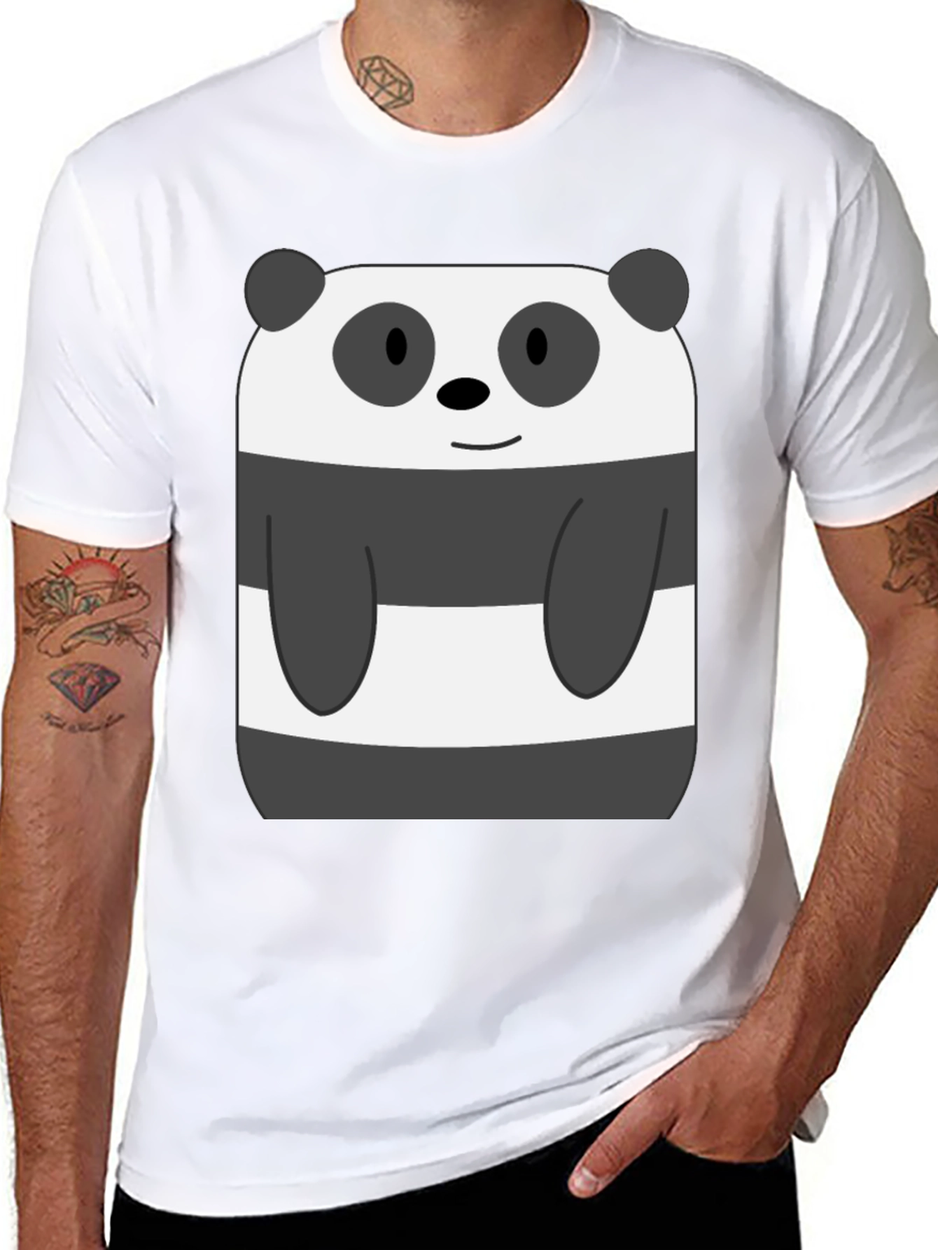 Panda Bear Graphic T-Shirt - Fun Cartoon Tee