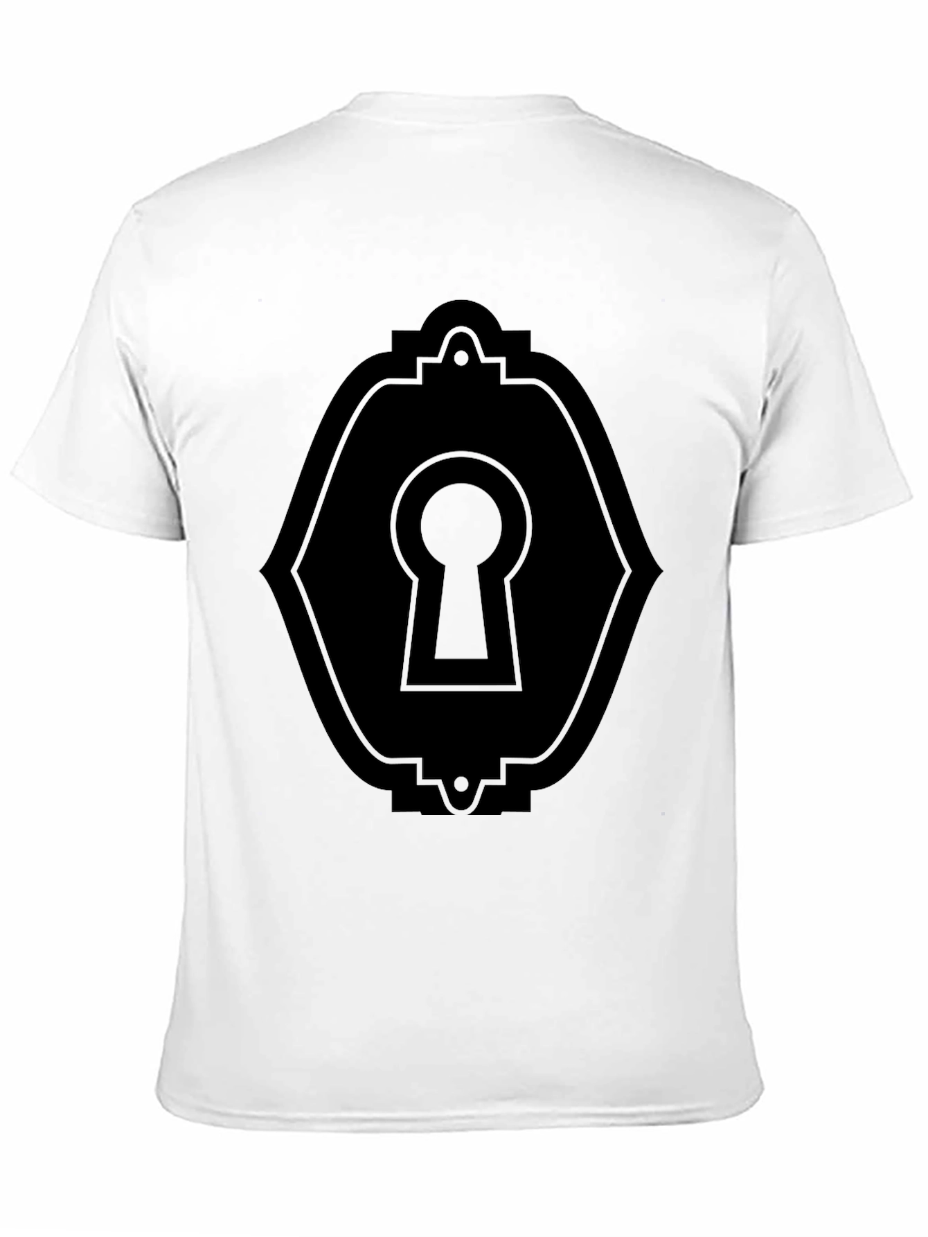 Keyhole Graphic Tee - Sleek Black T-Shirt