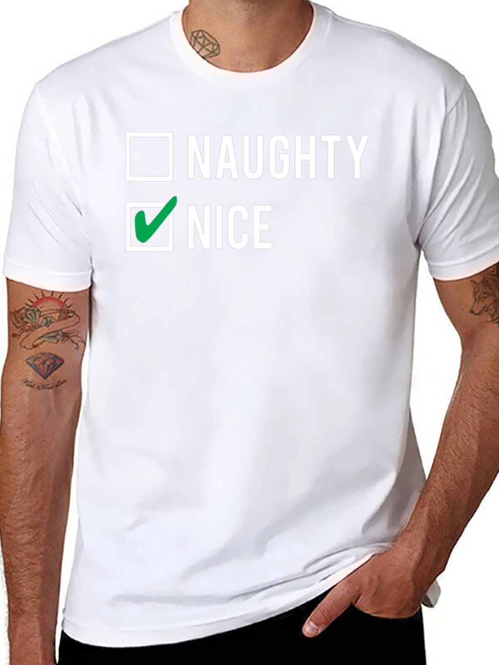 Naughty or Nice Checkbox Graphic Tee