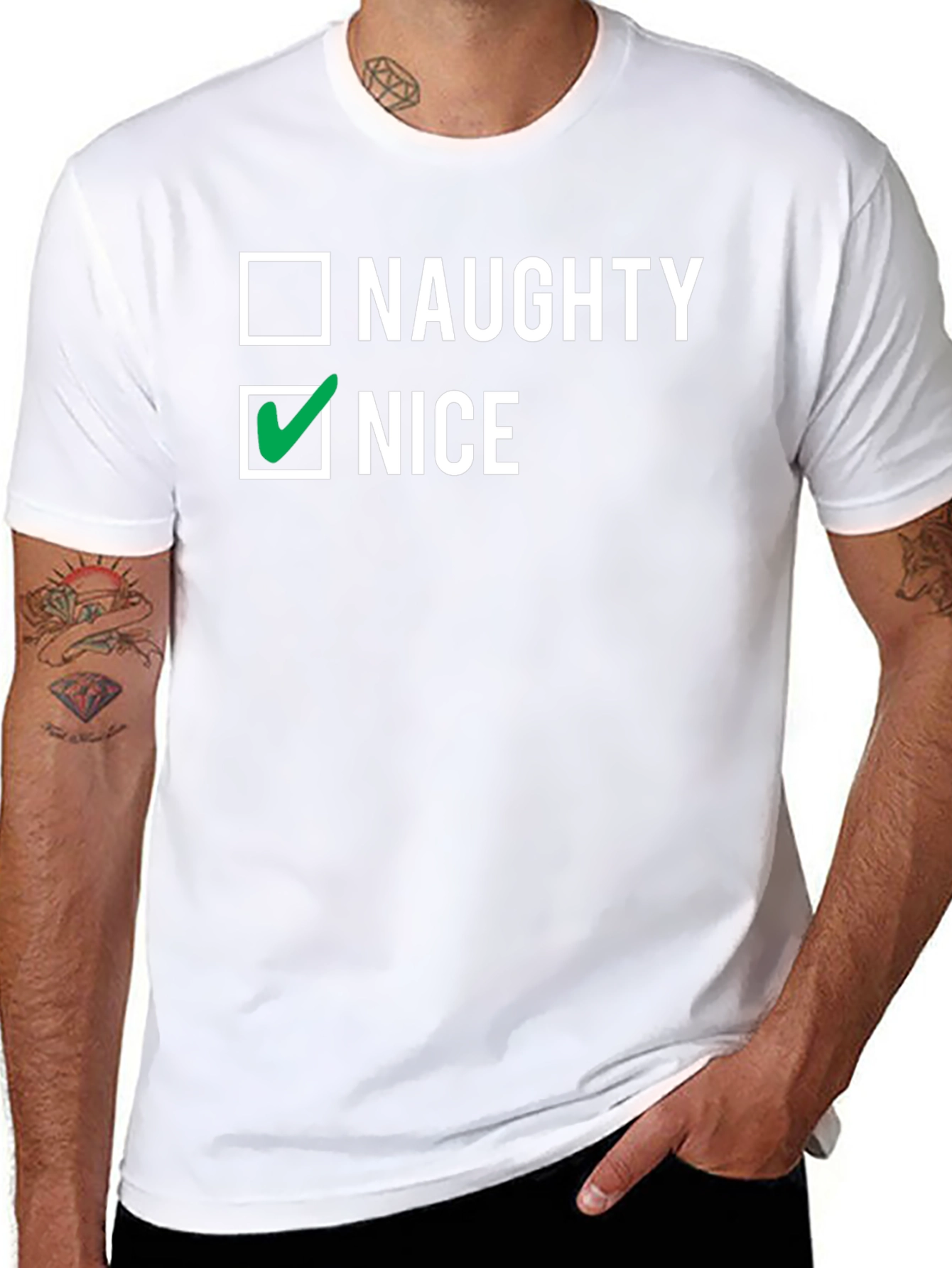 Naughty or Nice Checkbox Graphic Tee