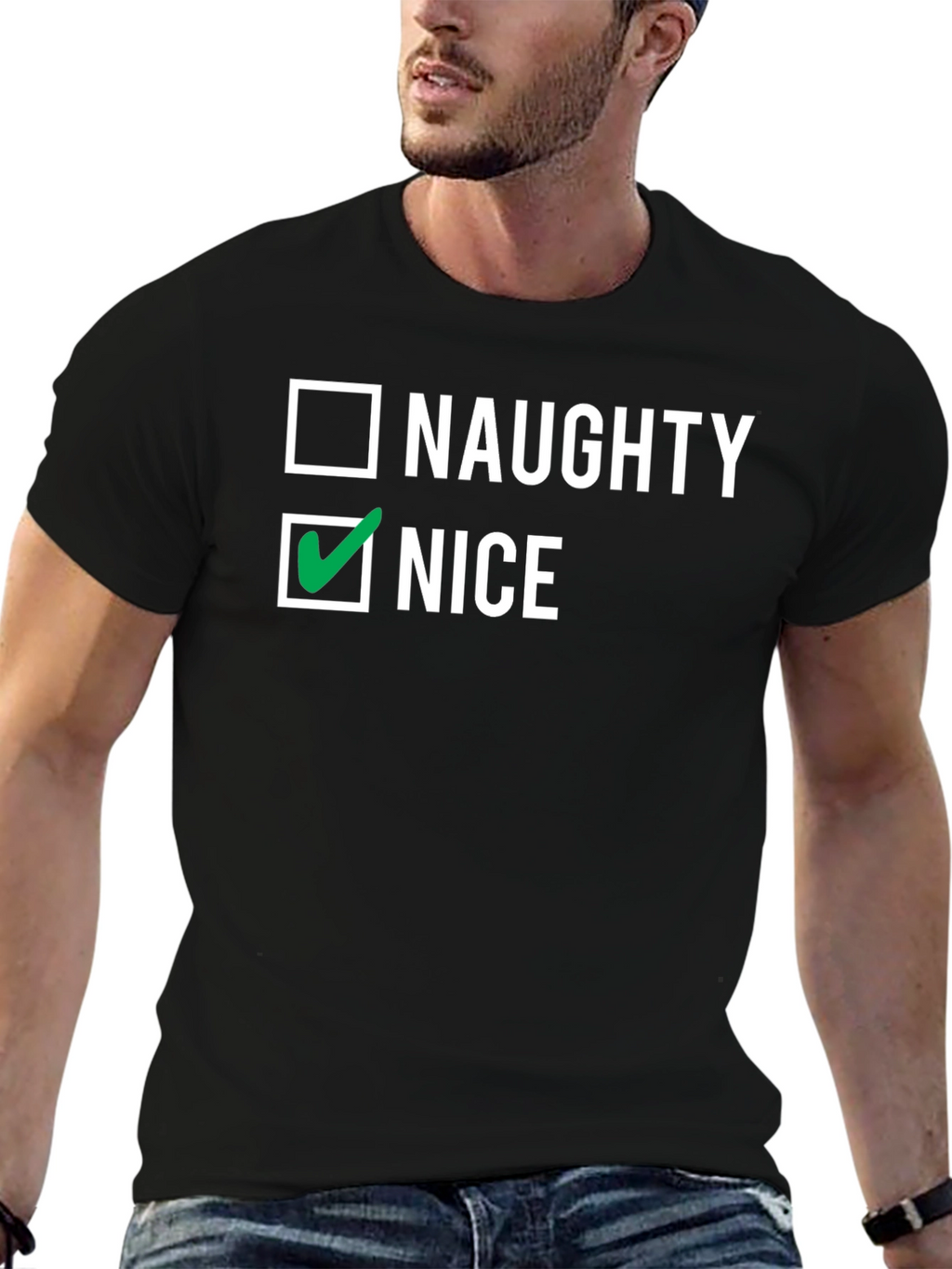 Naughty or Nice Checkbox Graphic Tee