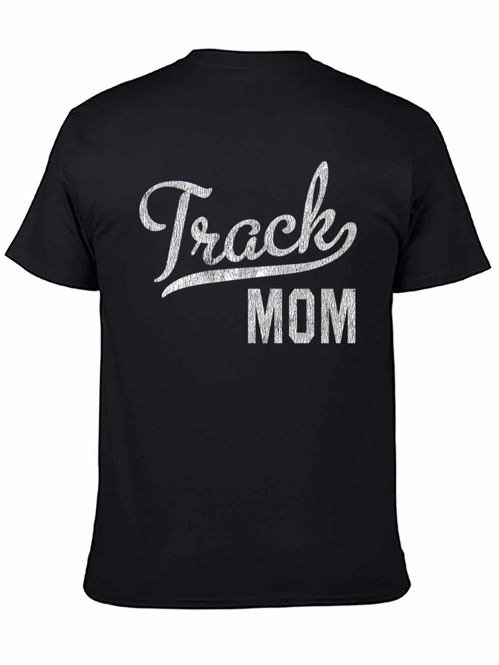 Track Mom Graphic Tee - Black Cotton T-Shirt