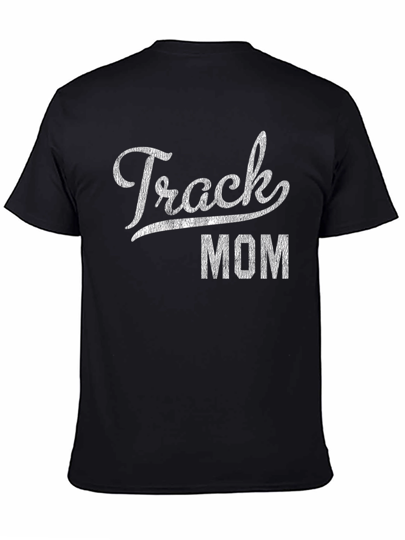 Track Mom Graphic Tee - Black Cotton T-Shirt