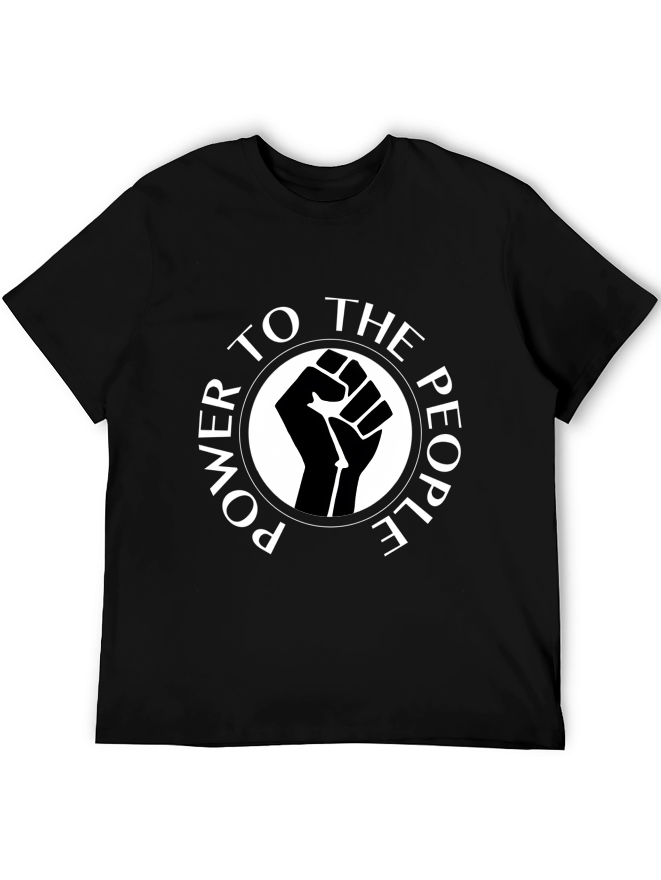 Power to the People Graphic Tee - Black