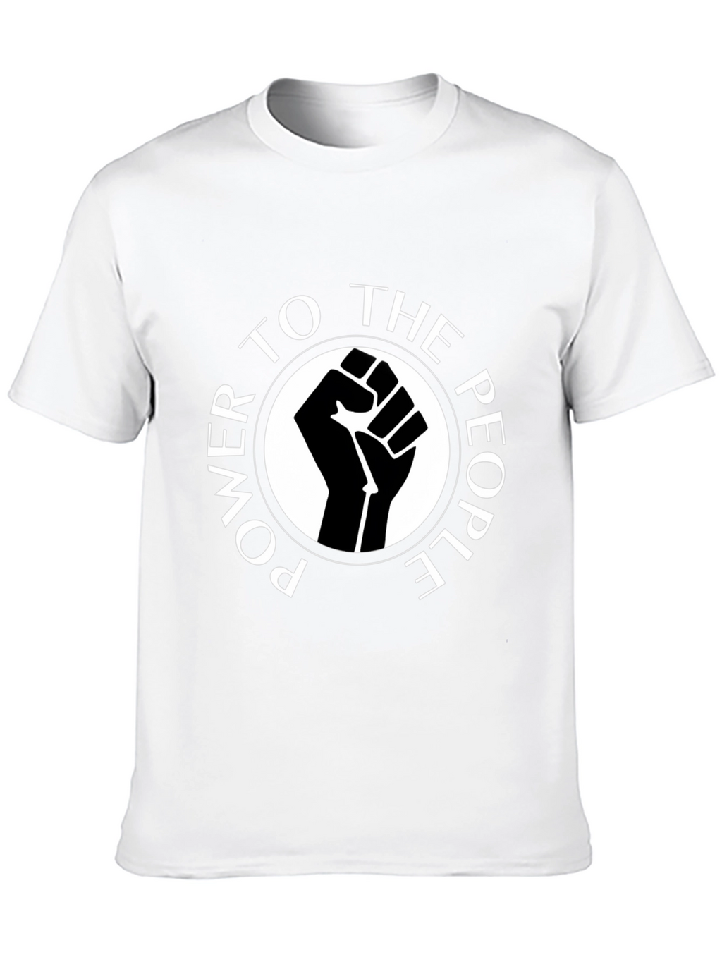 Power to the People Graphic Tee - Black