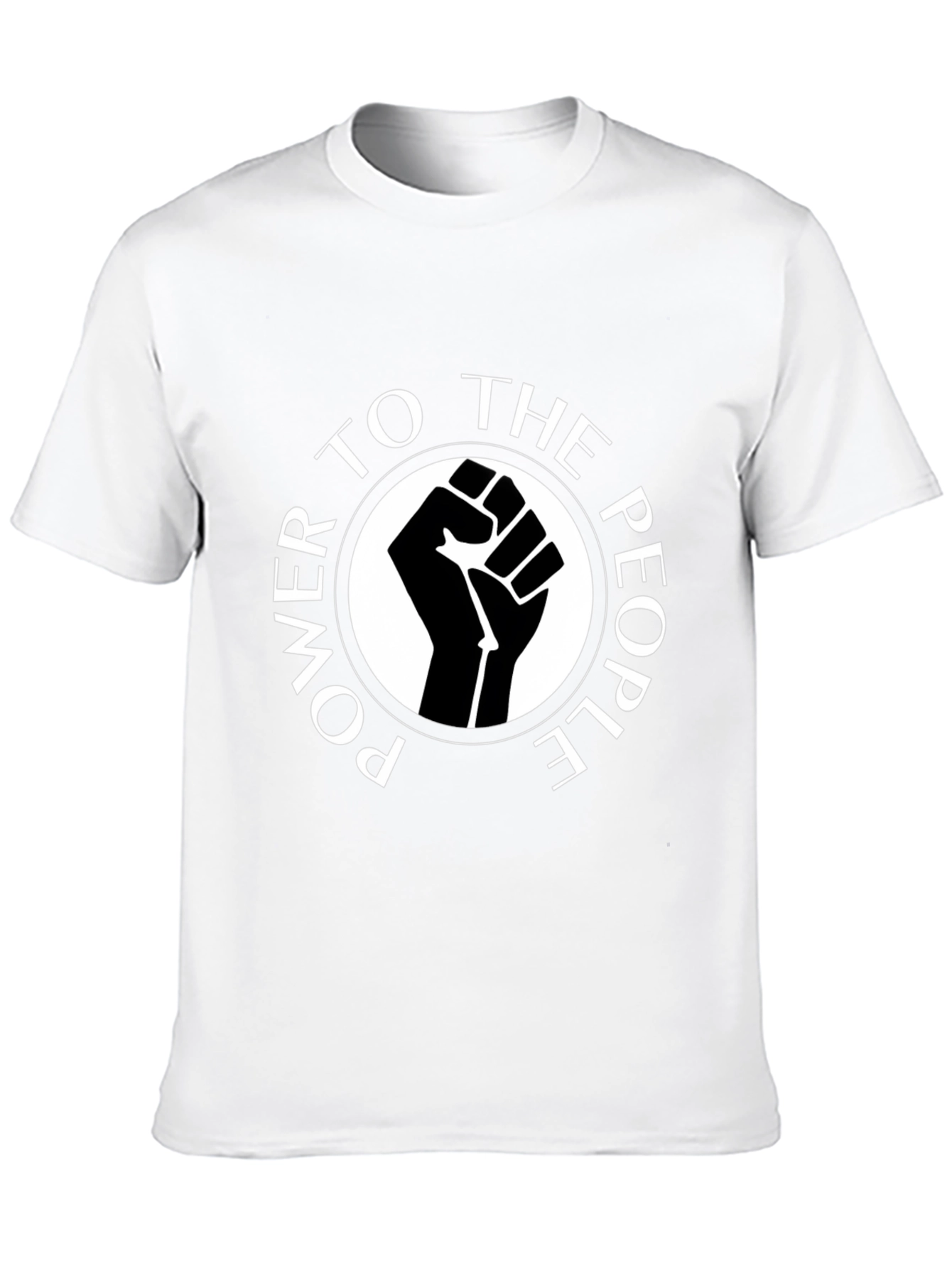 Power to the People Graphic Tee - Black