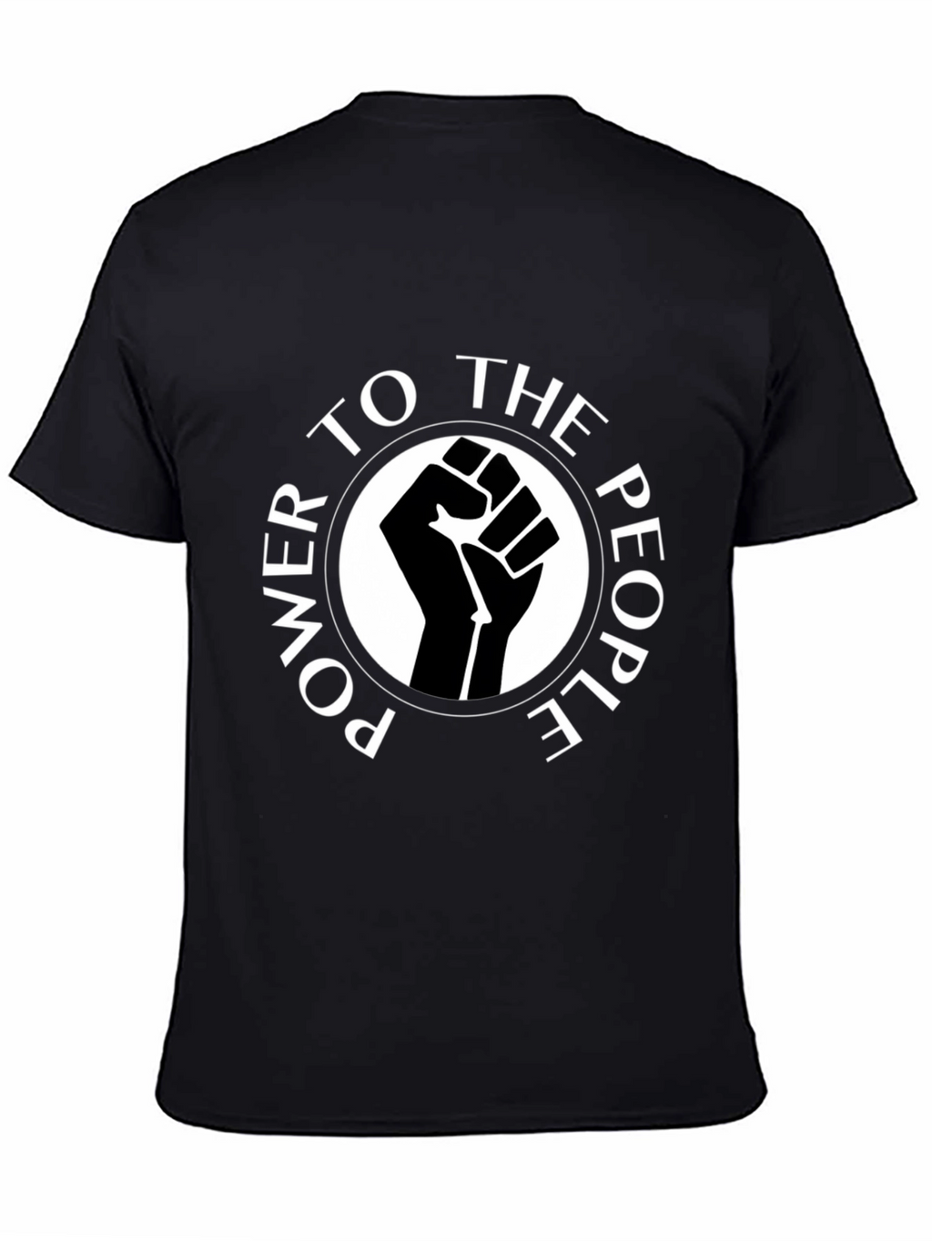 Power to the People Graphic Tee - Black