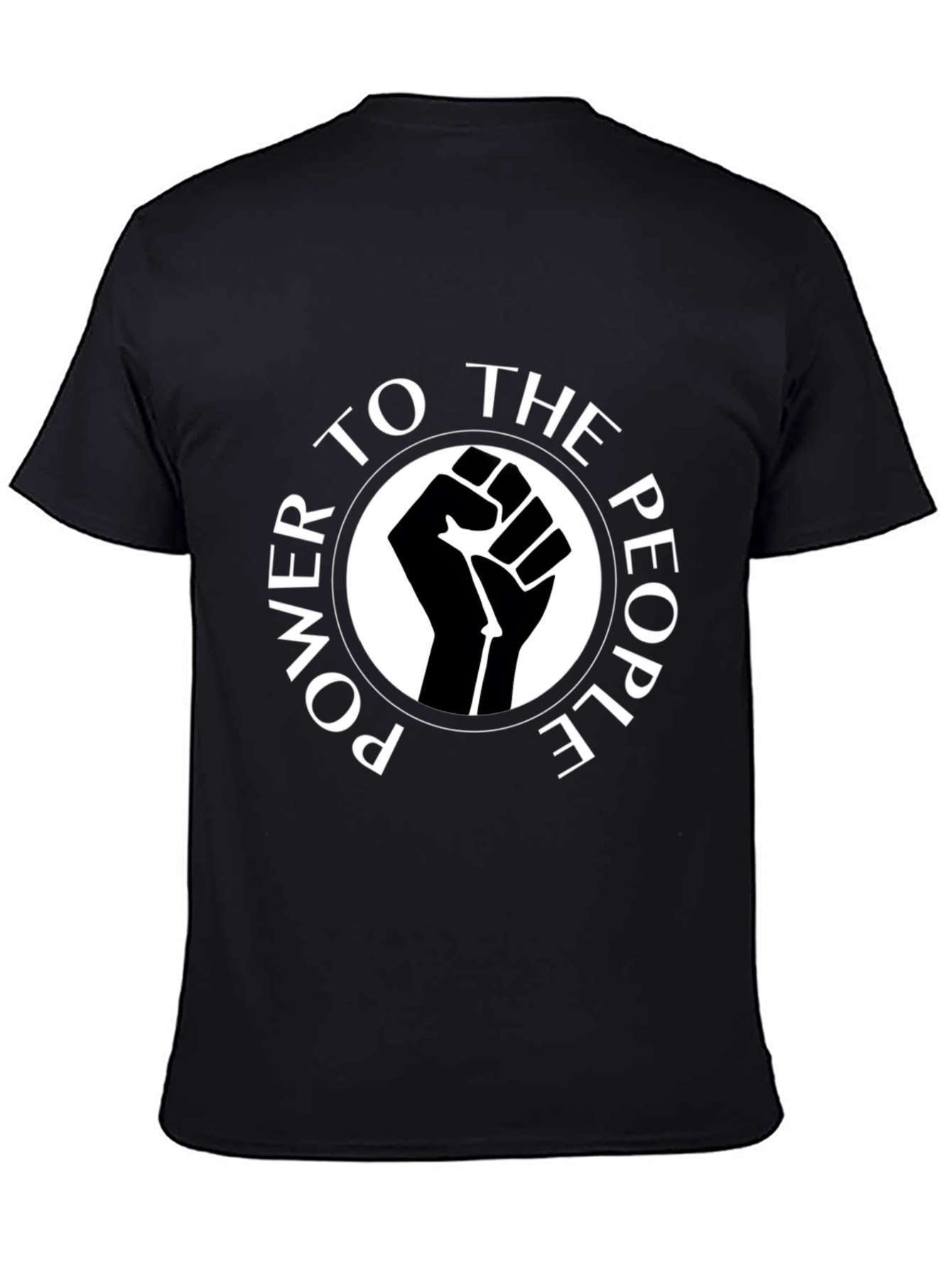 Power to the People Graphic Tee - Black