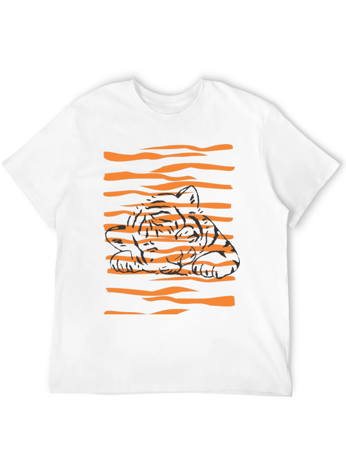 Striking Tiger Graphic Black T-Shirt