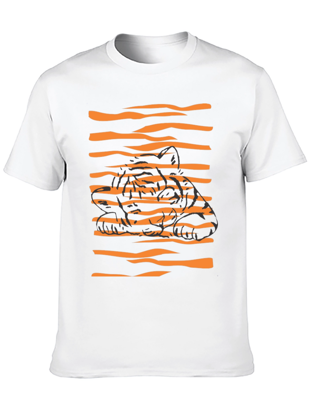 Striking Tiger Graphic Black T-Shirt