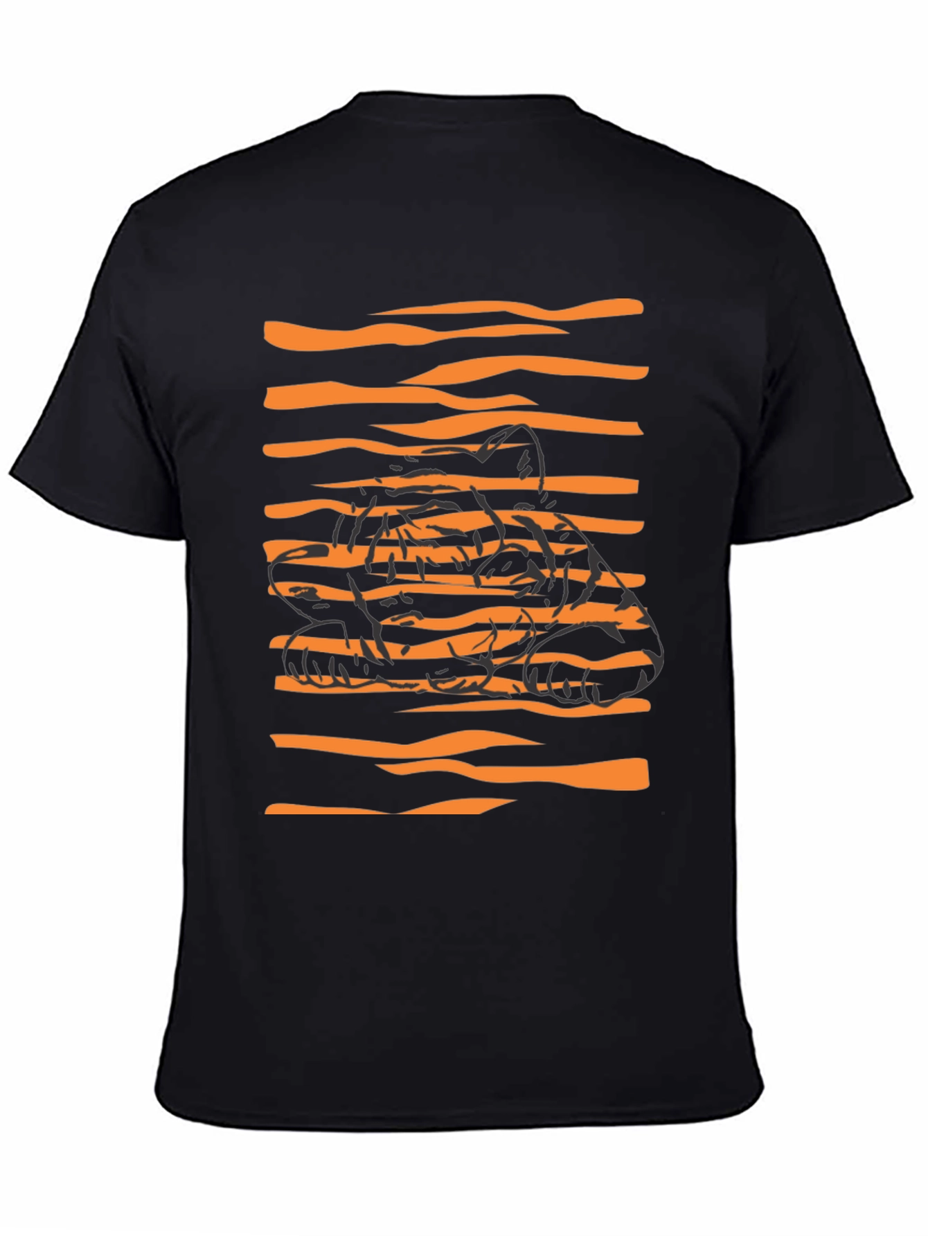 Striking Tiger Graphic Black T-Shirt