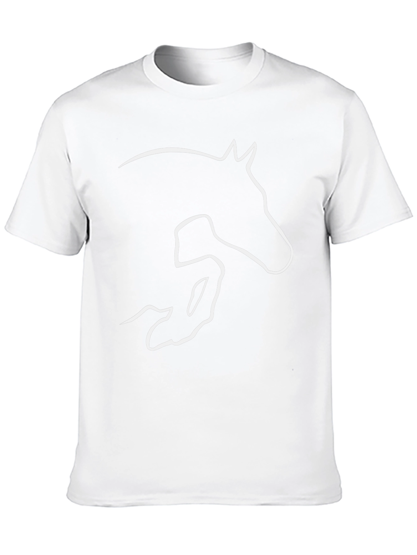 Equestrian Horse Jumping Outline Graphic T-Shirt