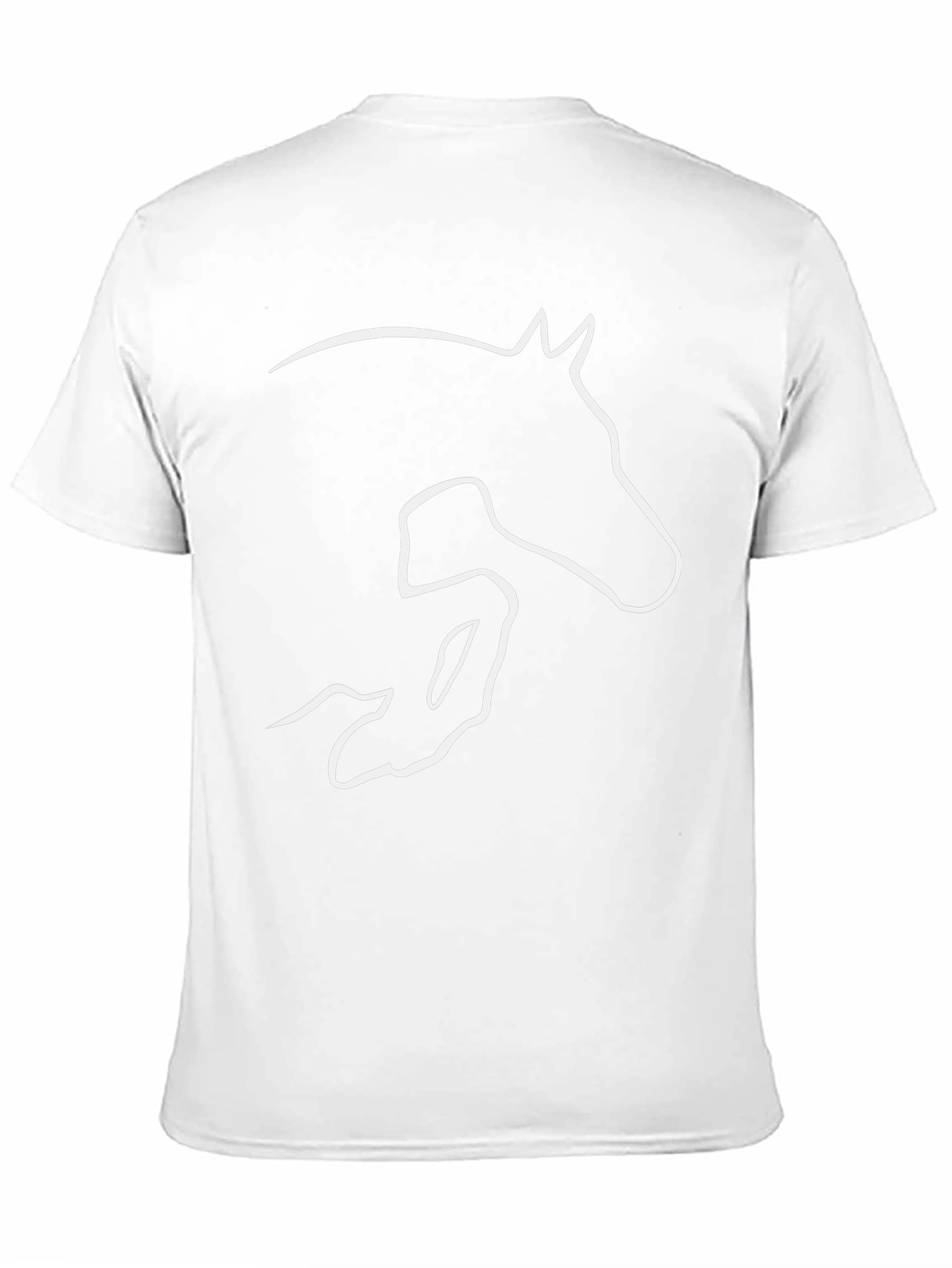 Equestrian Horse Jumping Outline Graphic T-Shirt