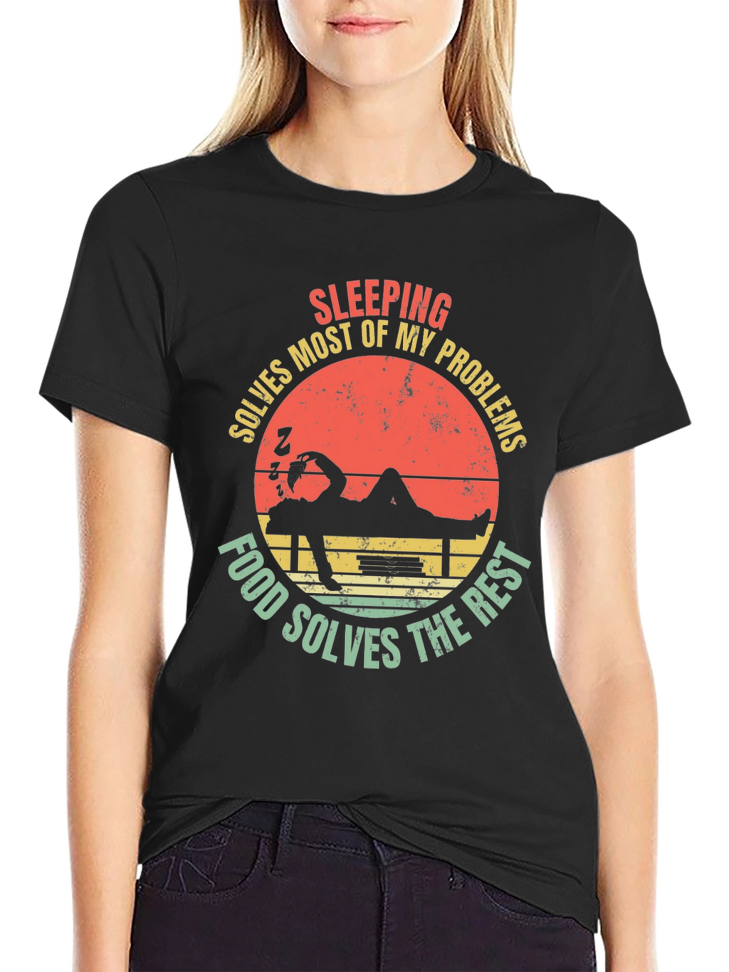 Funny Sleeping Solves Most of My Problems T-Shirt