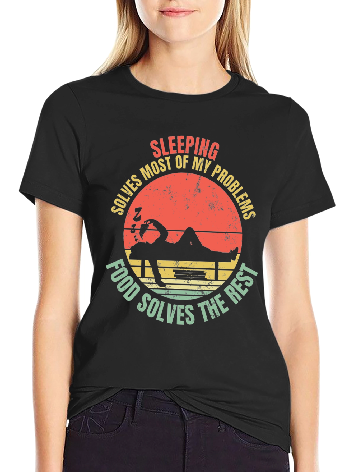 Funny Sleeping Solves Most of My Problems T-Shirt