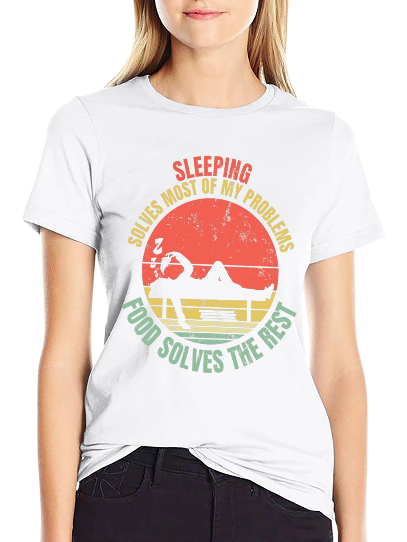 Funny Sleeping Solves Most of My Problems T-Shirt