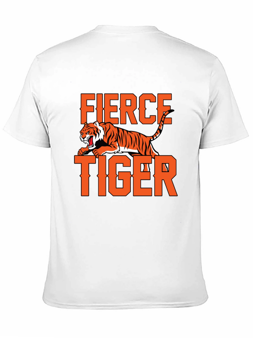 Fierce Tiger Graphic T-Shirt - Bold Orange Print