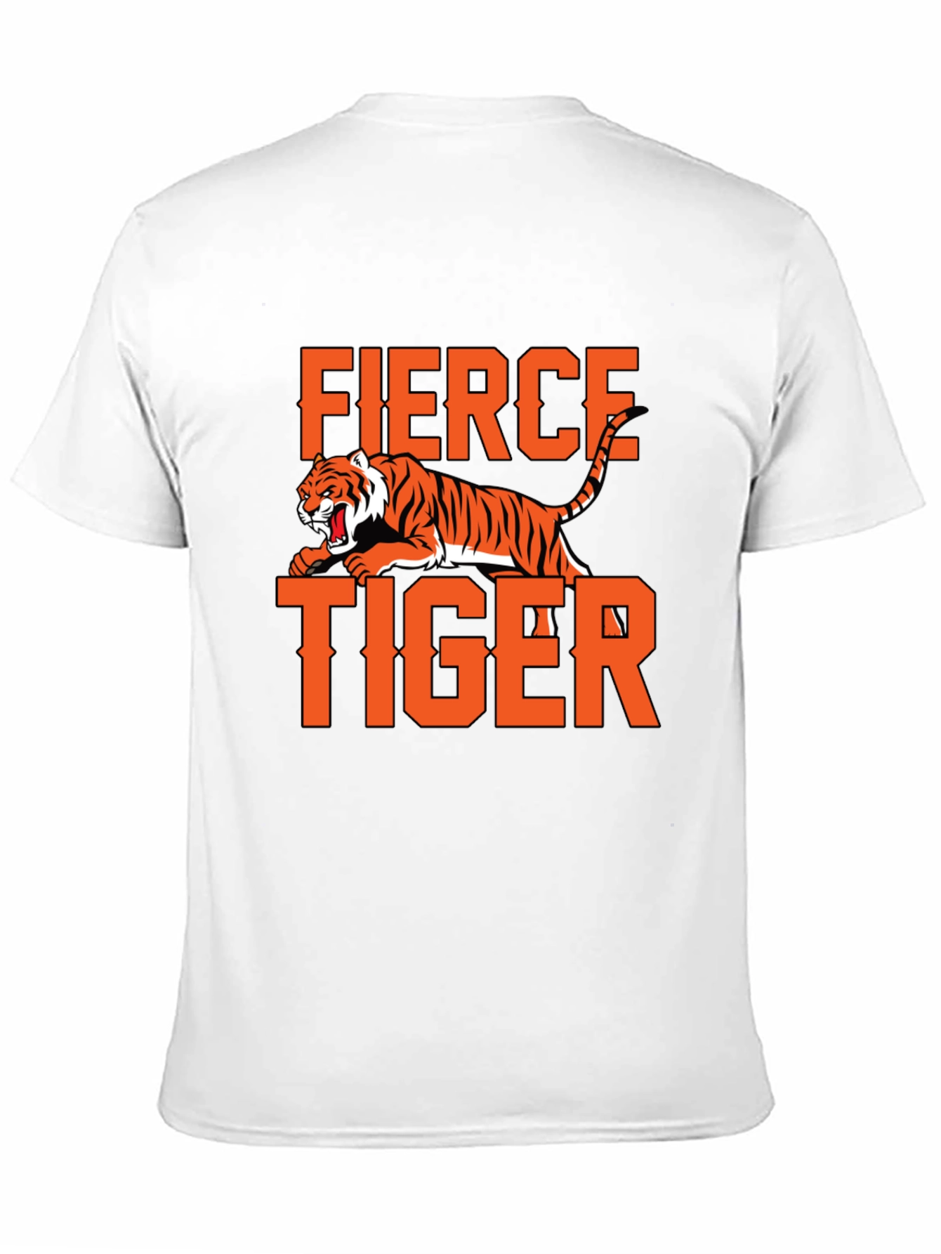 Fierce Tiger Graphic T-Shirt - Bold Orange Print