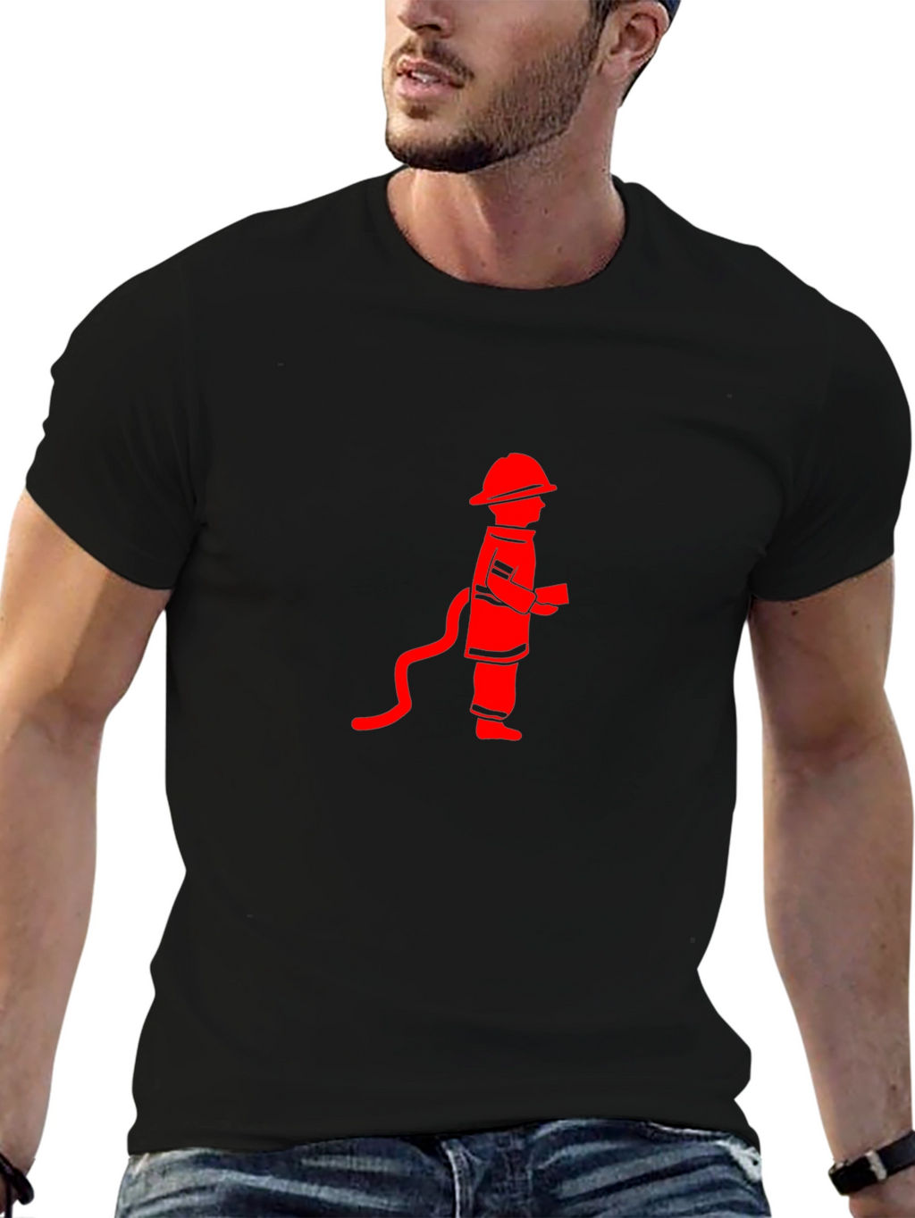 Firefighter Graphic Tee - Black