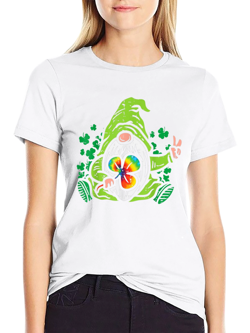 St. Patricks Day Gnome Black T-Shirt