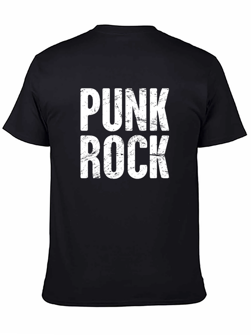 Punk Rock Graphic Tee - Black Cotton T-Shirt