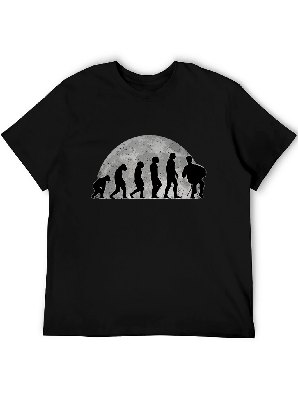 Evolution Accordion Player Black T-Shirt