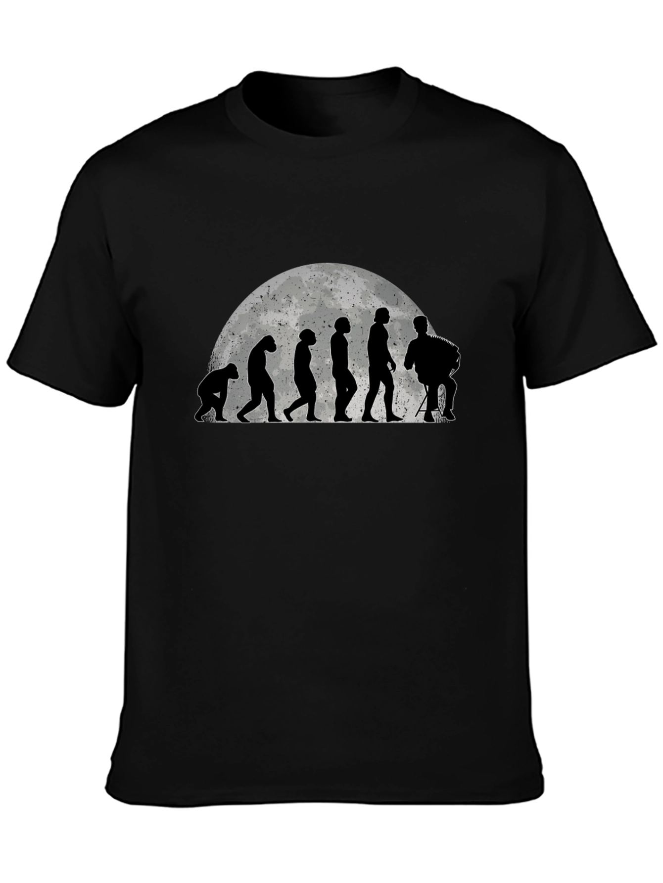 Evolution Accordion Player Black T-Shirt