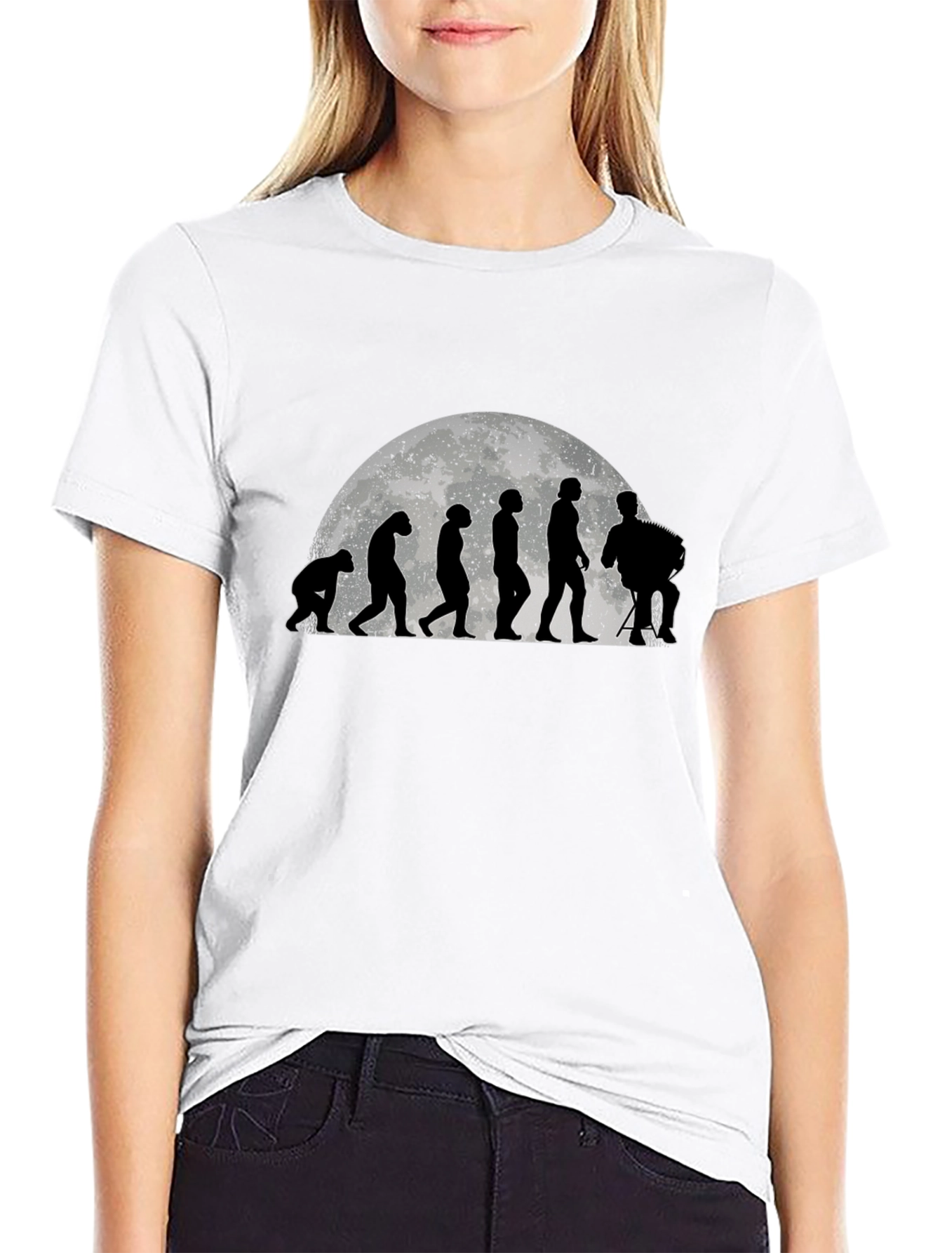 Evolution Accordion Player Black T-Shirt