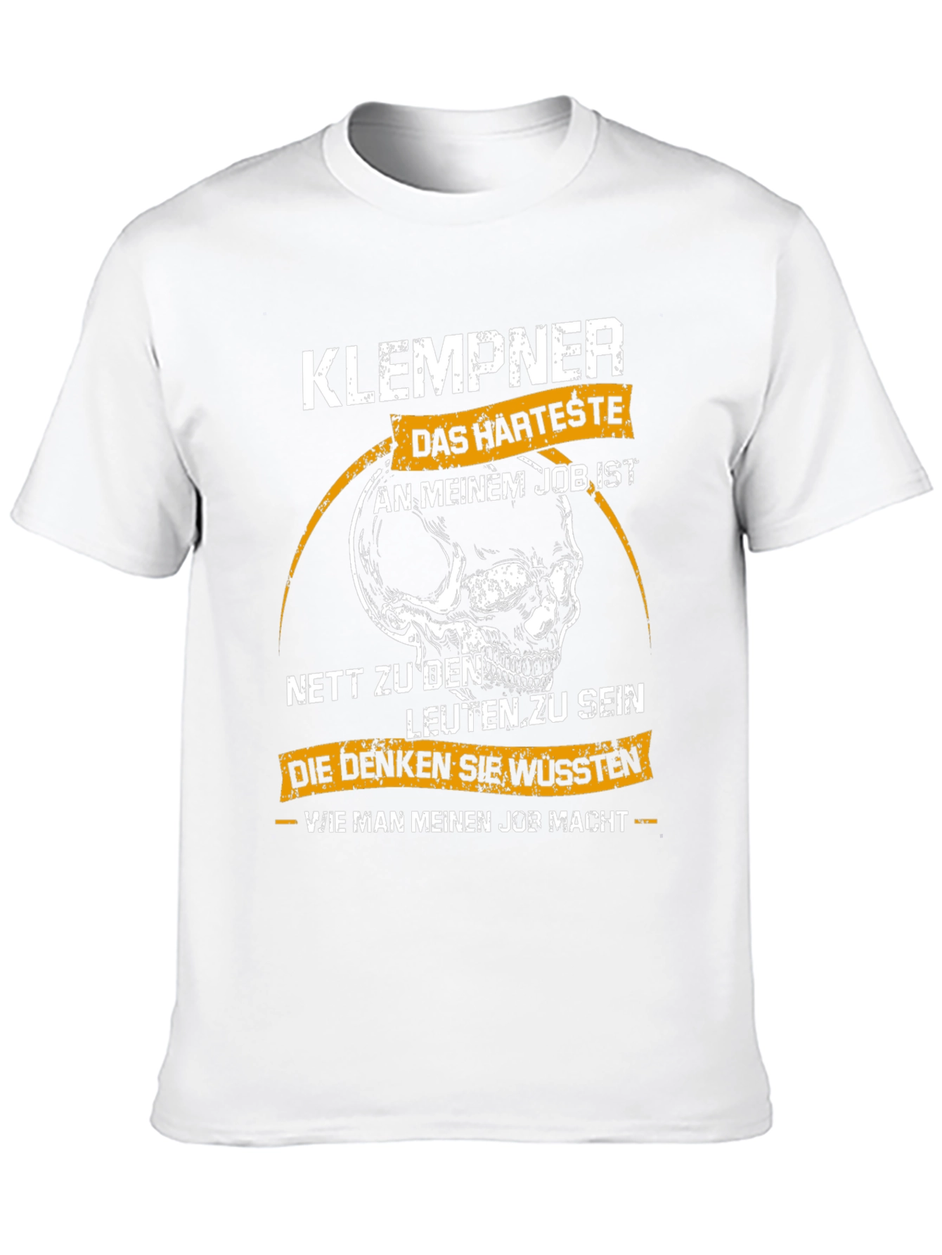 KLEMPNER T-Shirt Funny Plumber Skull Tee