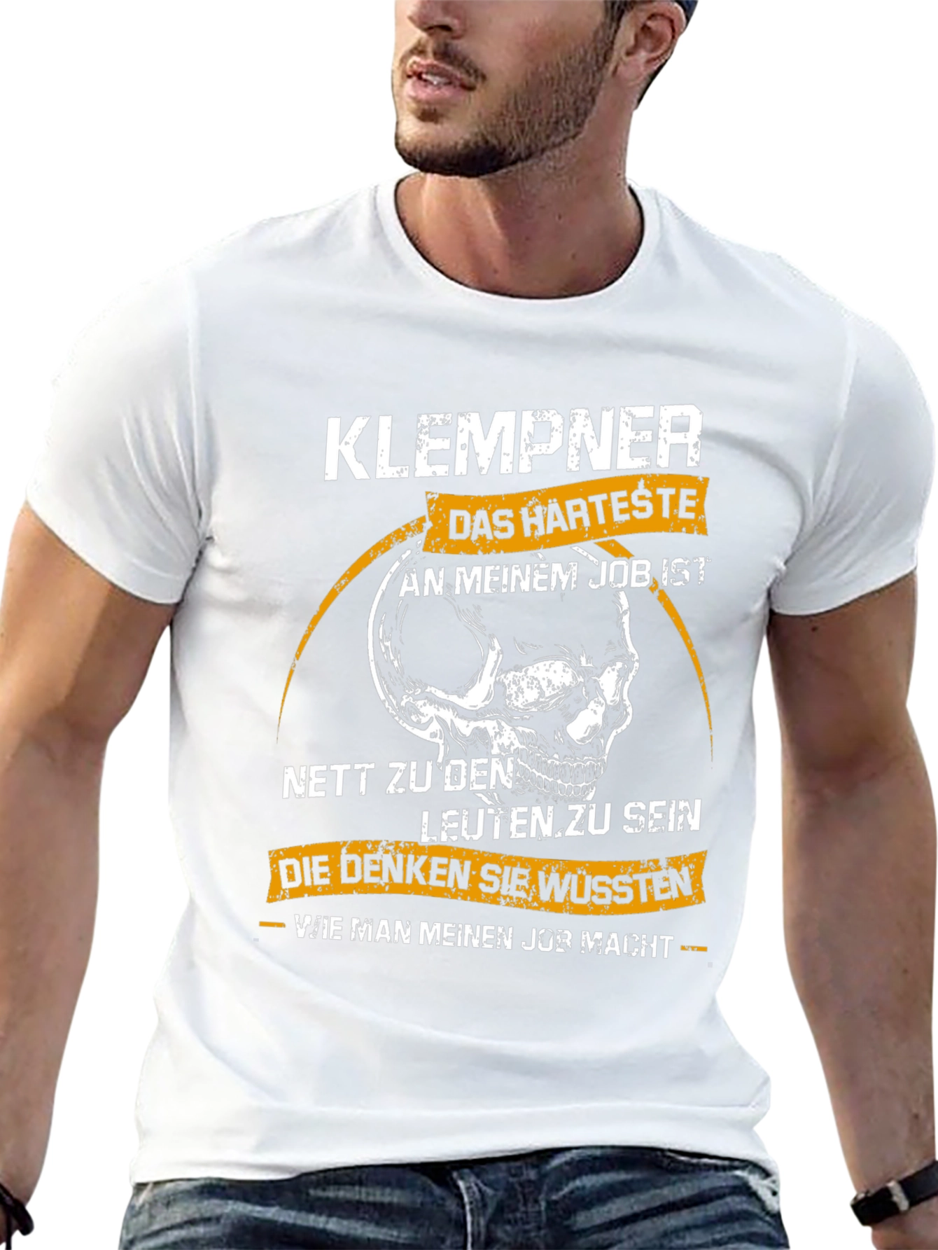 KLEMPNER T-Shirt Funny Plumber Skull Tee