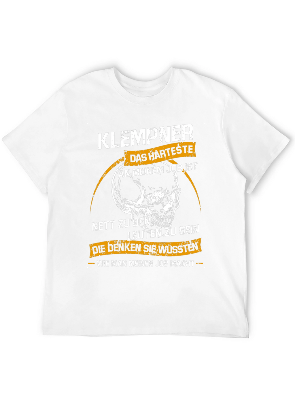 KLEMPNER T-Shirt Funny Plumber Skull Tee