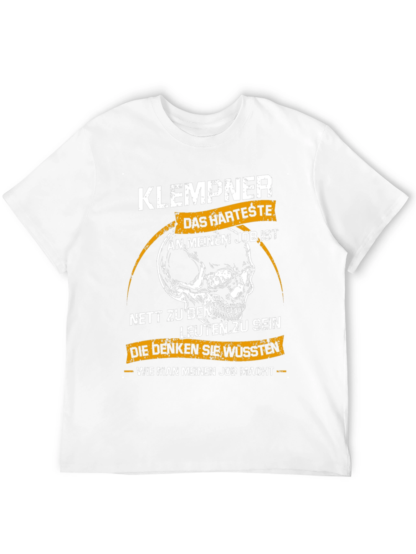 KLEMPNER T-Shirt Funny Plumber Skull Tee