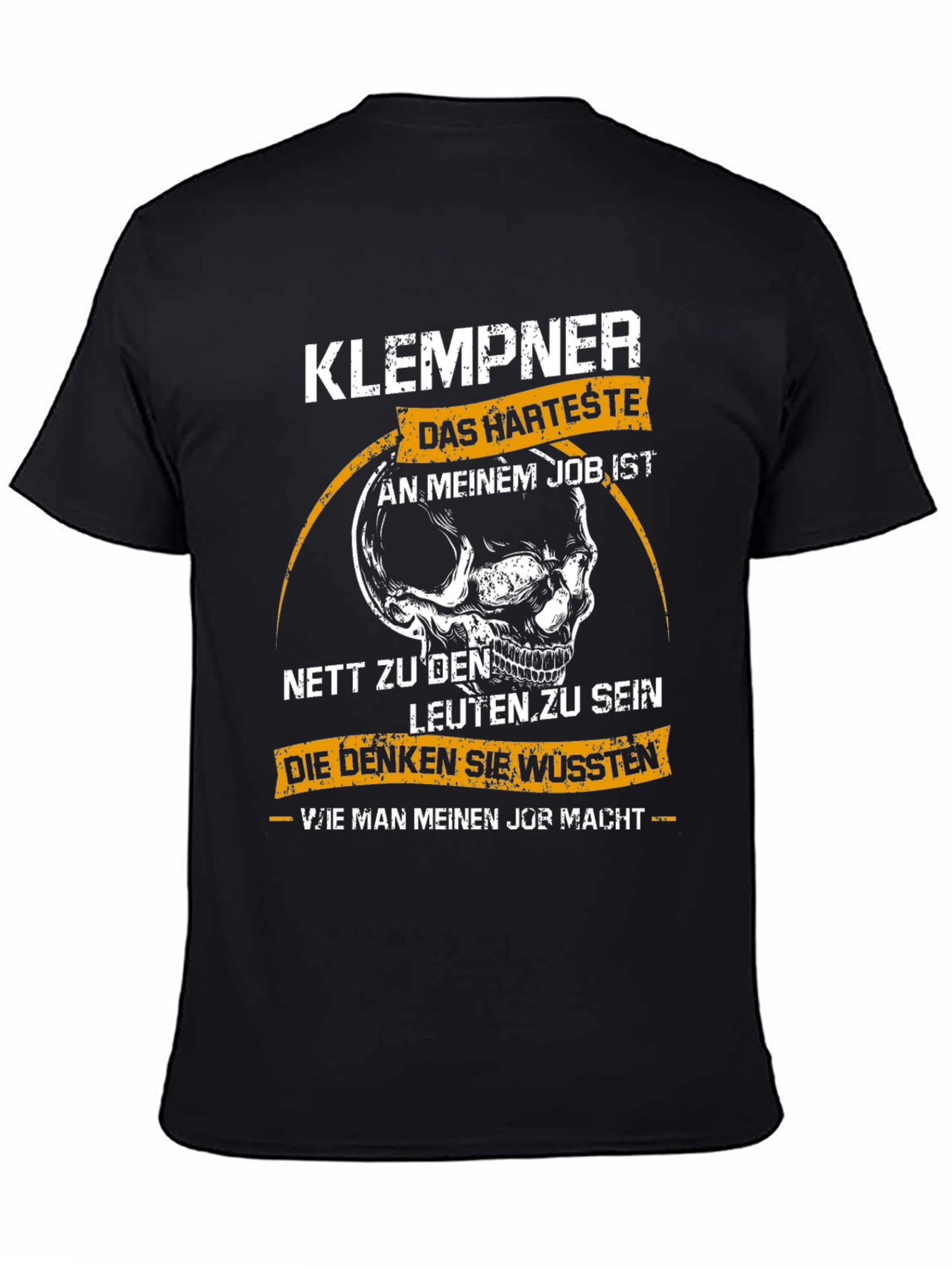 KLEMPNER T-Shirt Funny Plumber Skull Tee