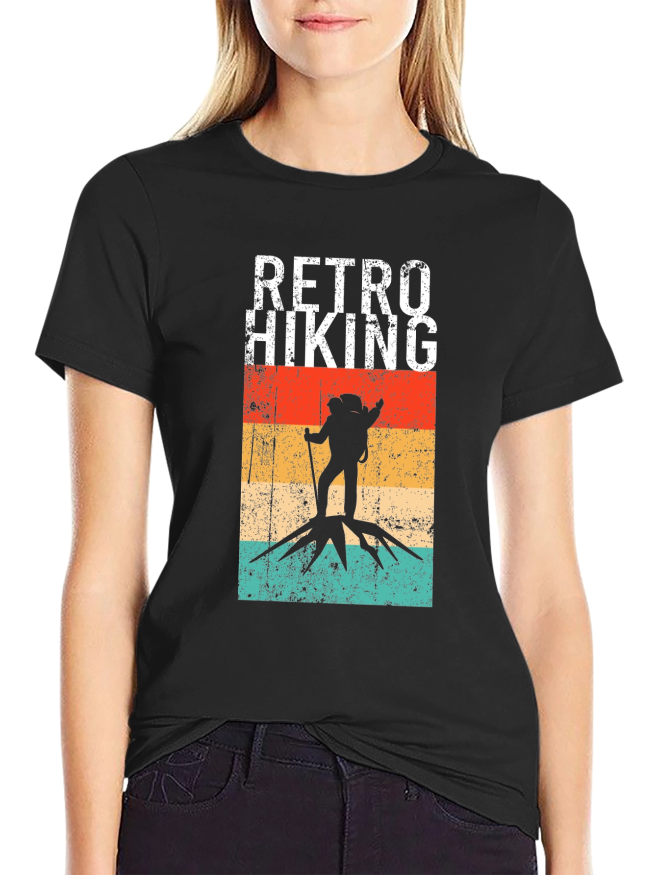 Retro Hiking T-Shirt - Vintage Outdoors Adventure Tee