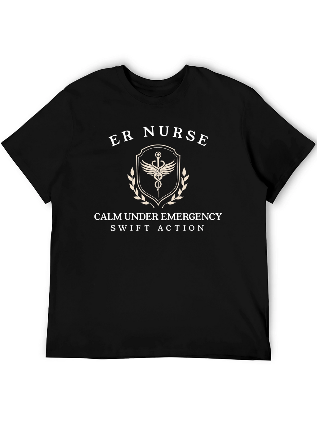 ER Nurse T-Shirt: Calm Under Emergency Swift Action