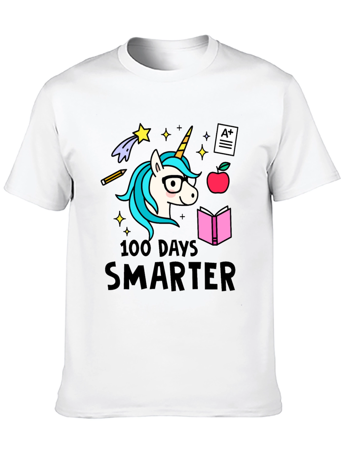 100 Days Smarter Unicorn Tee