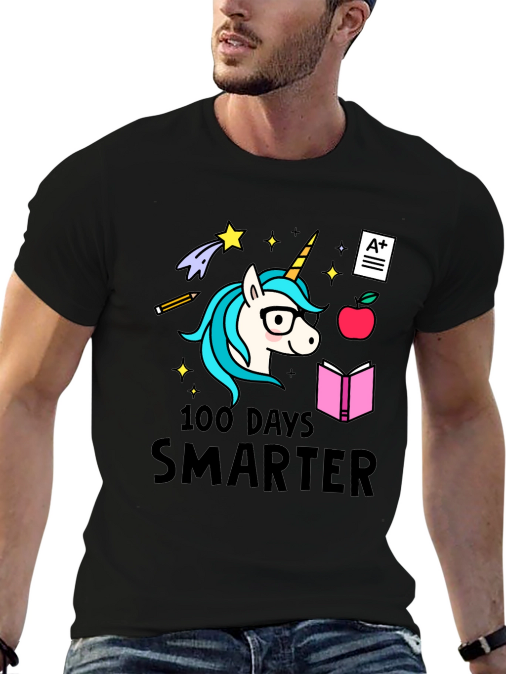 100 Days Smarter Unicorn Tee