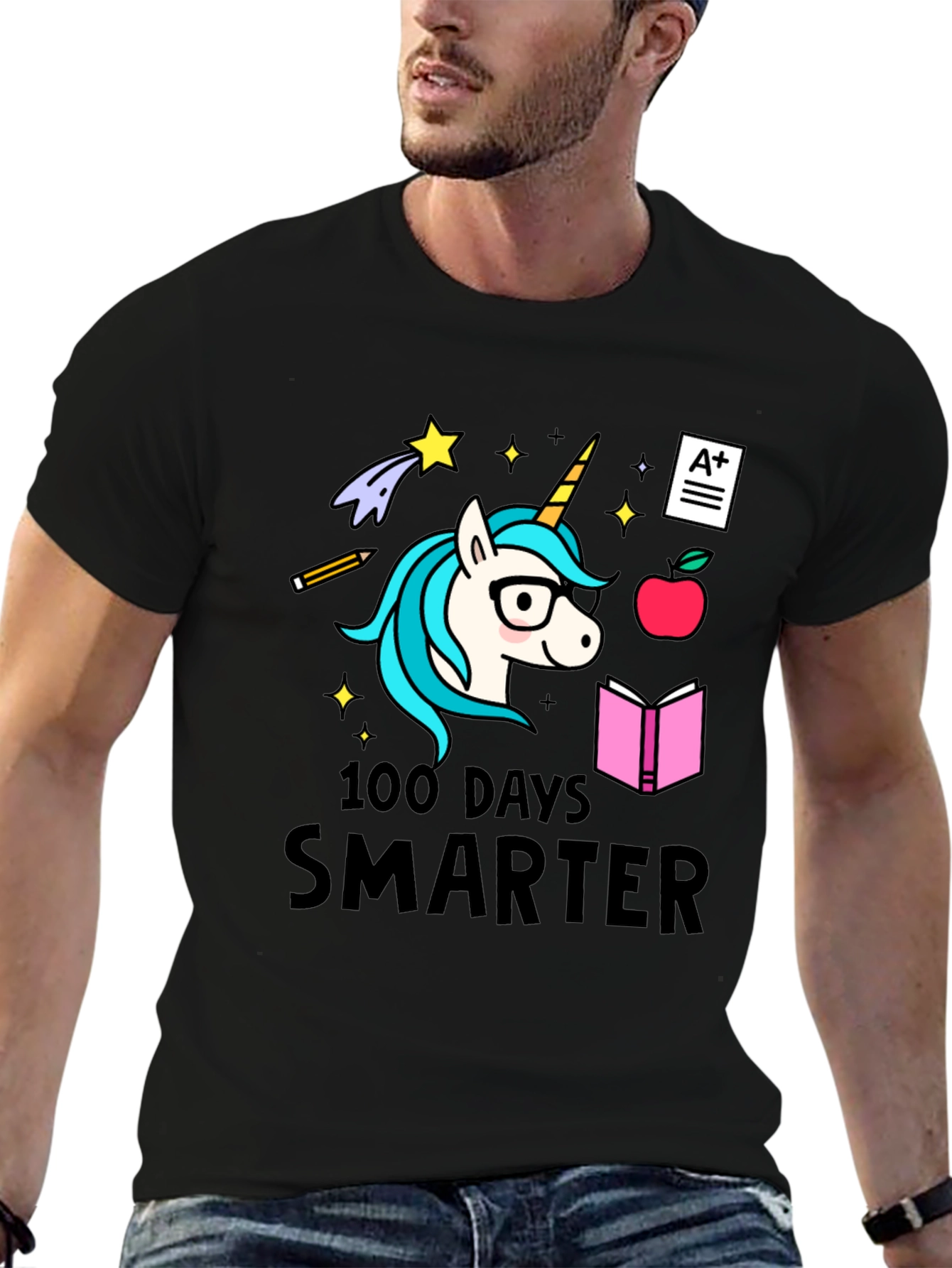 100 Days Smarter Unicorn Tee