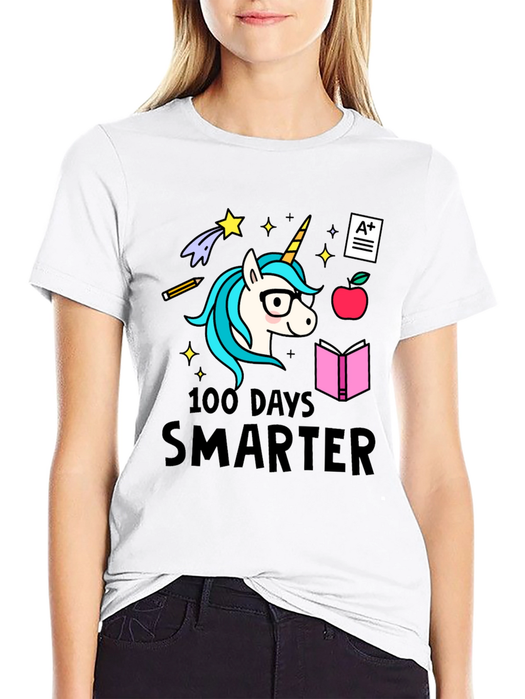 100 Days Smarter Unicorn Tee