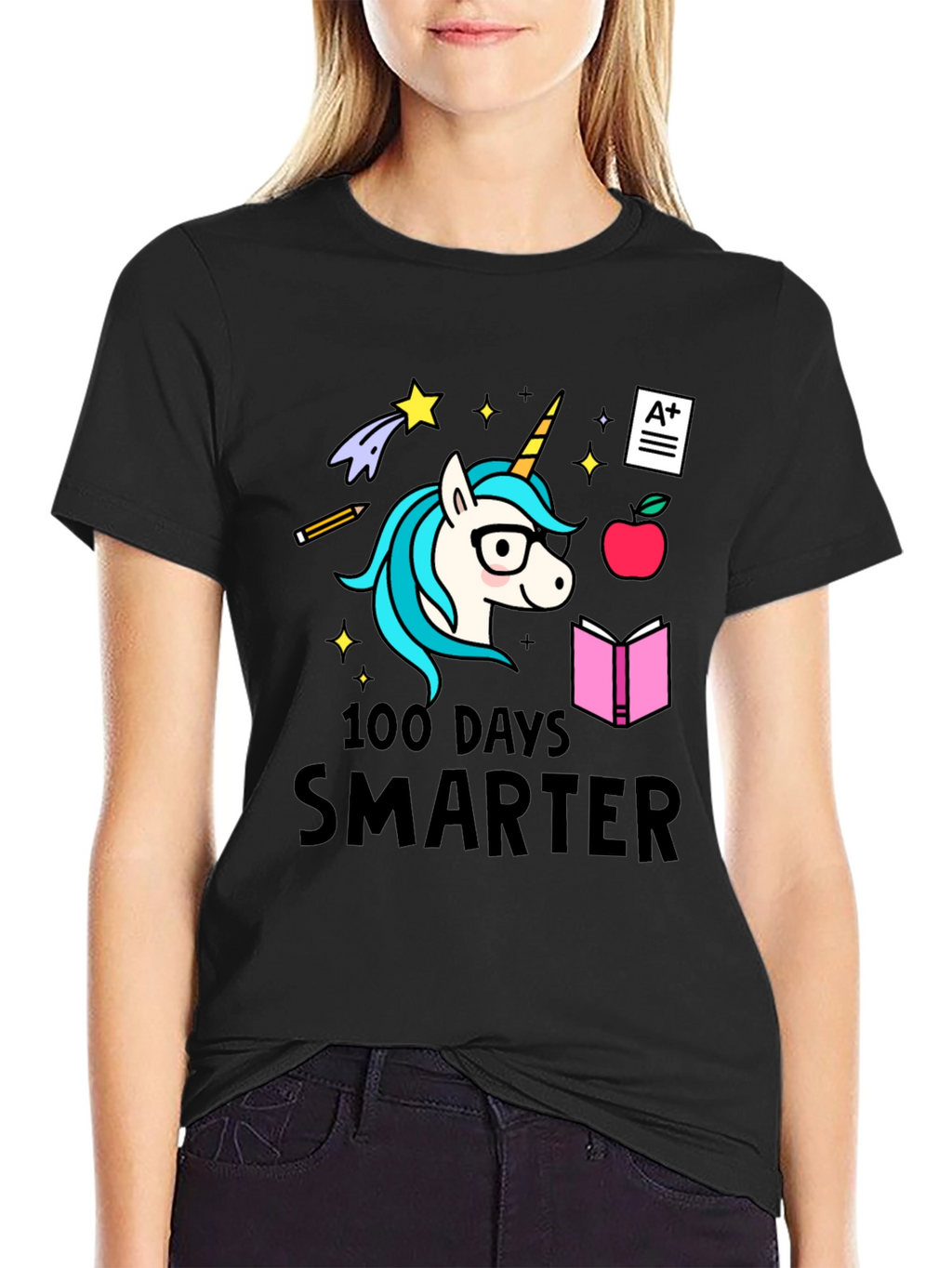 100 Days Smarter Unicorn Tee
