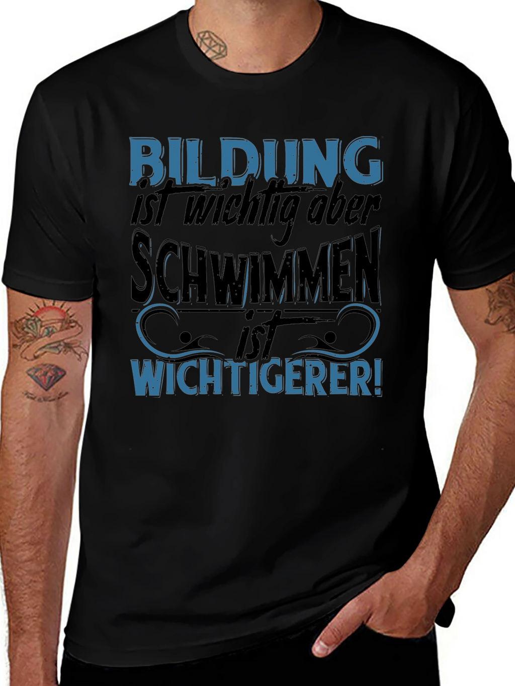 Funny Swimming T-Shirt - Bildung Schwimmen Wichtigerer