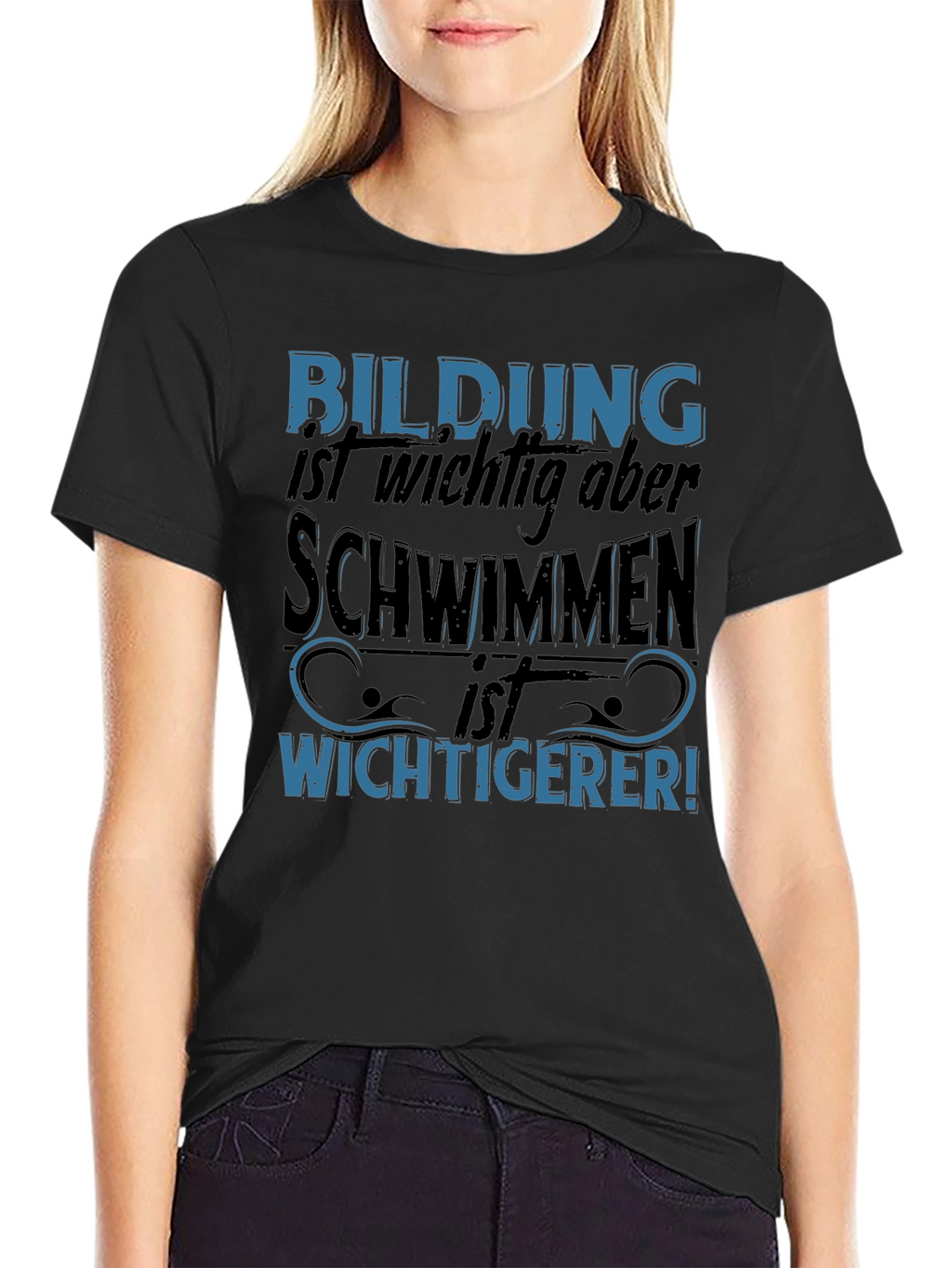 Funny Swimming T-Shirt - Bildung Schwimmen Wichtigerer