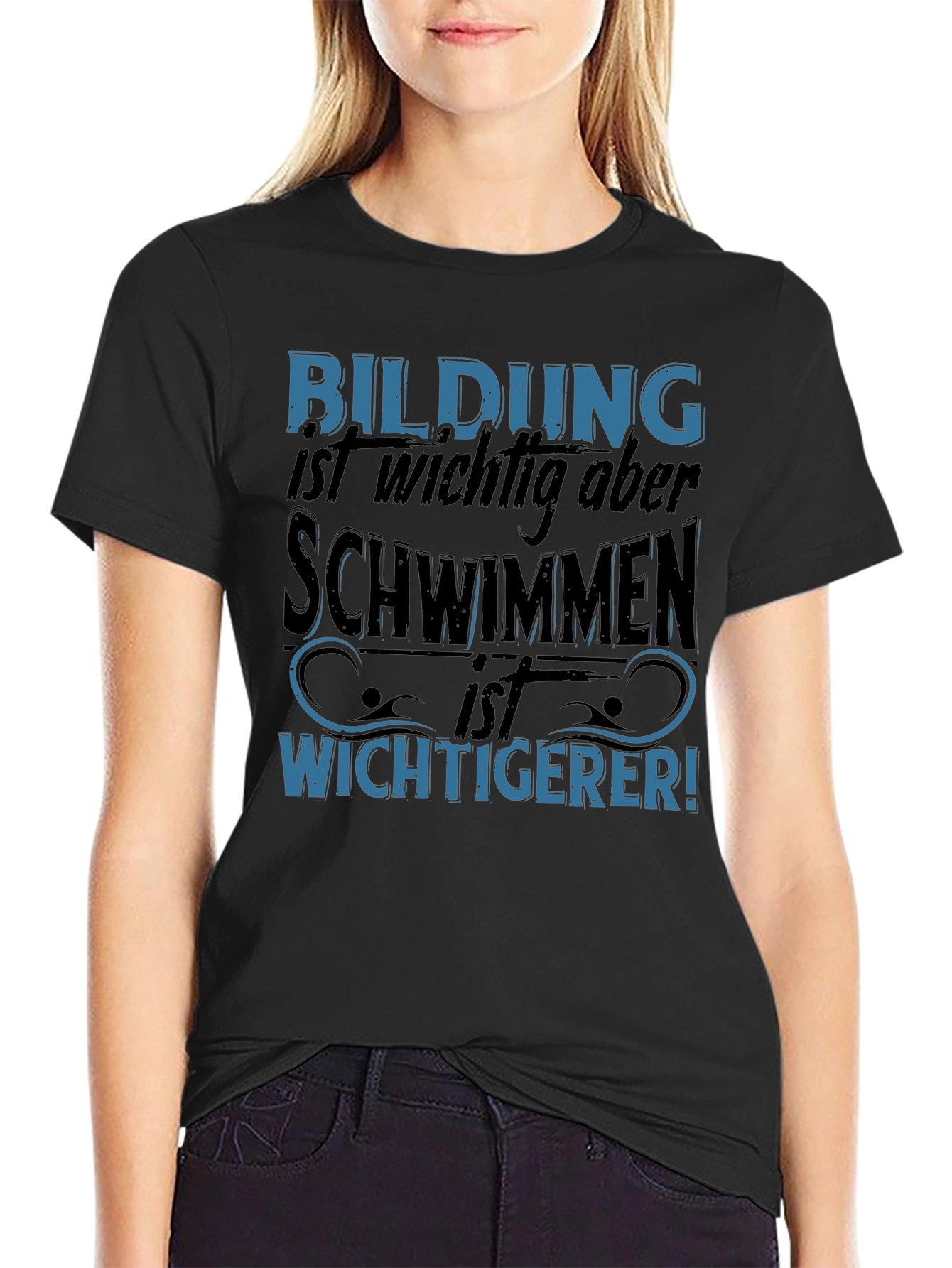 Funny Swimming T-Shirt - Bildung Schwimmen Wichtigerer