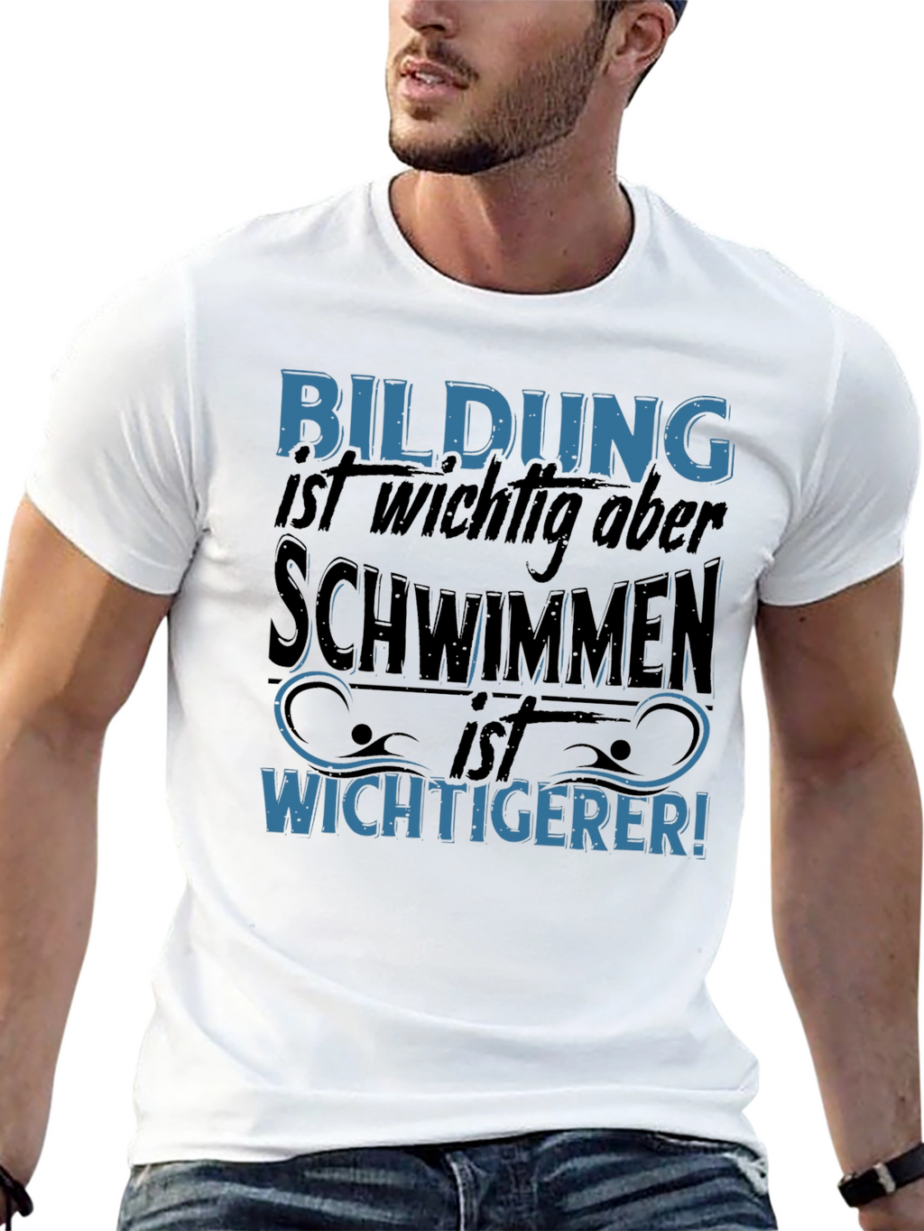 Funny Swimming T-Shirt - Bildung Schwimmen Wichtigerer