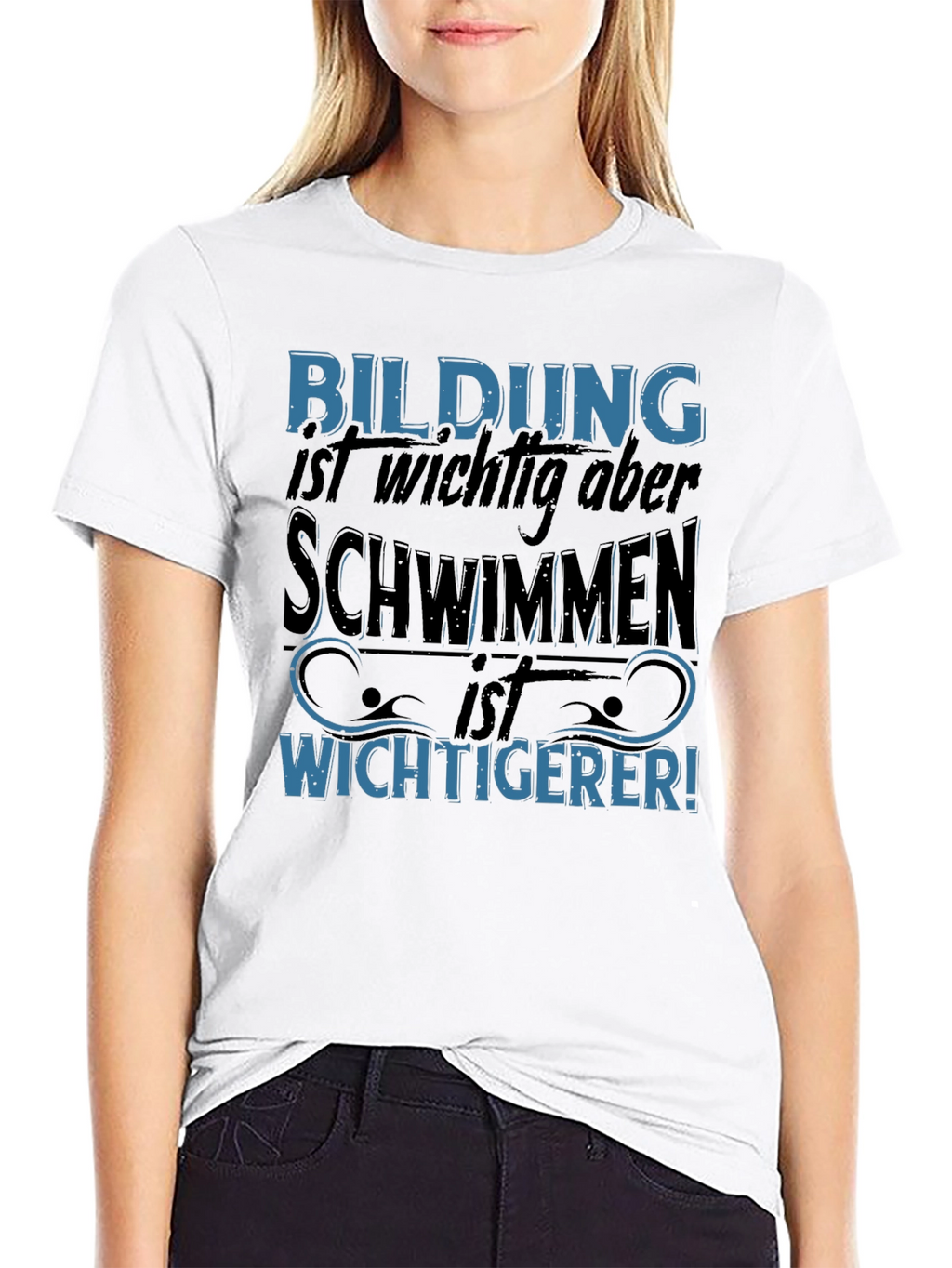 Funny Swimming T-Shirt - Bildung Schwimmen Wichtigerer
