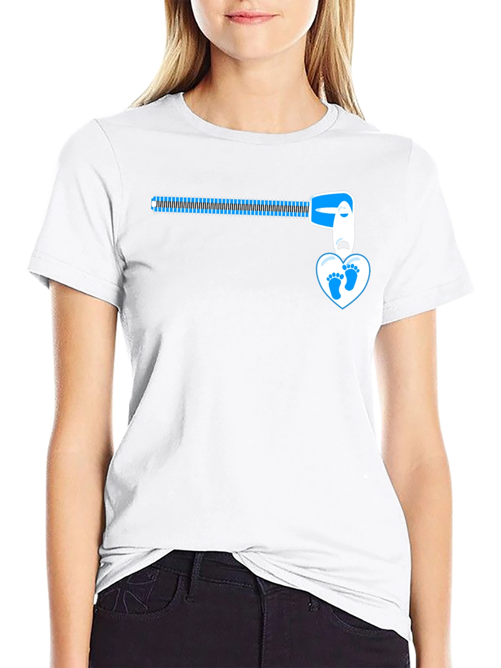Baby Feet Zipper T-Shirt - Expecting Dad
