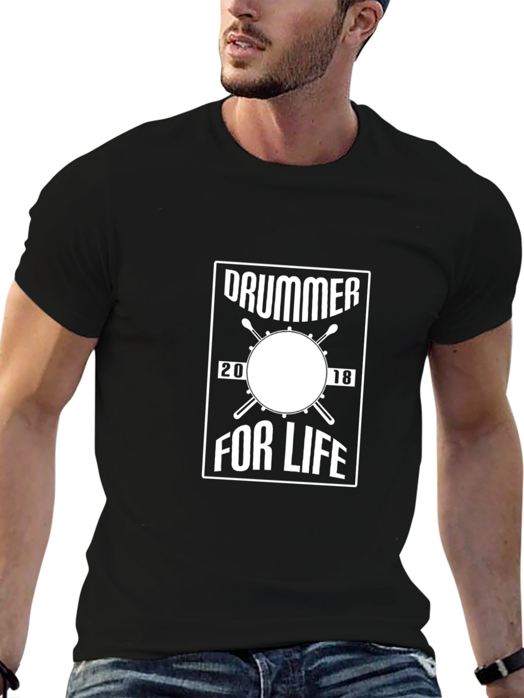 Drummer for Life Black T-Shirt