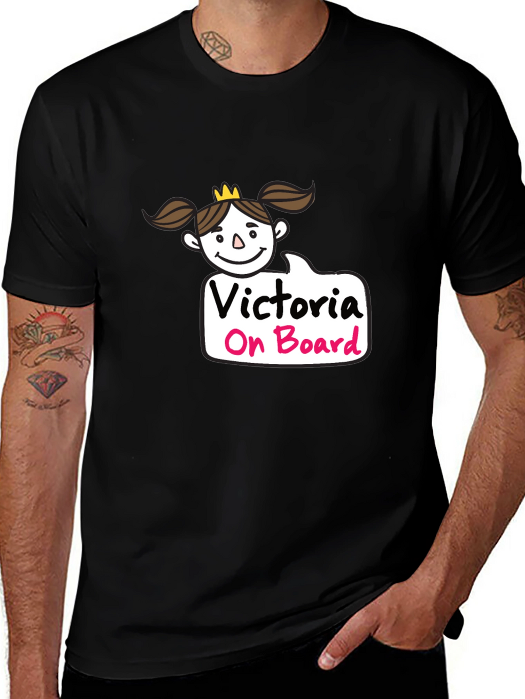 Victoria On Board Black T-Shirt