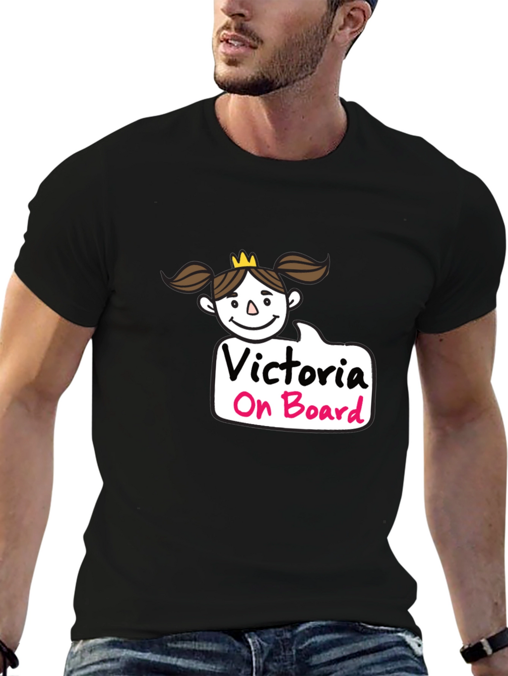 Victoria On Board Black T-Shirt