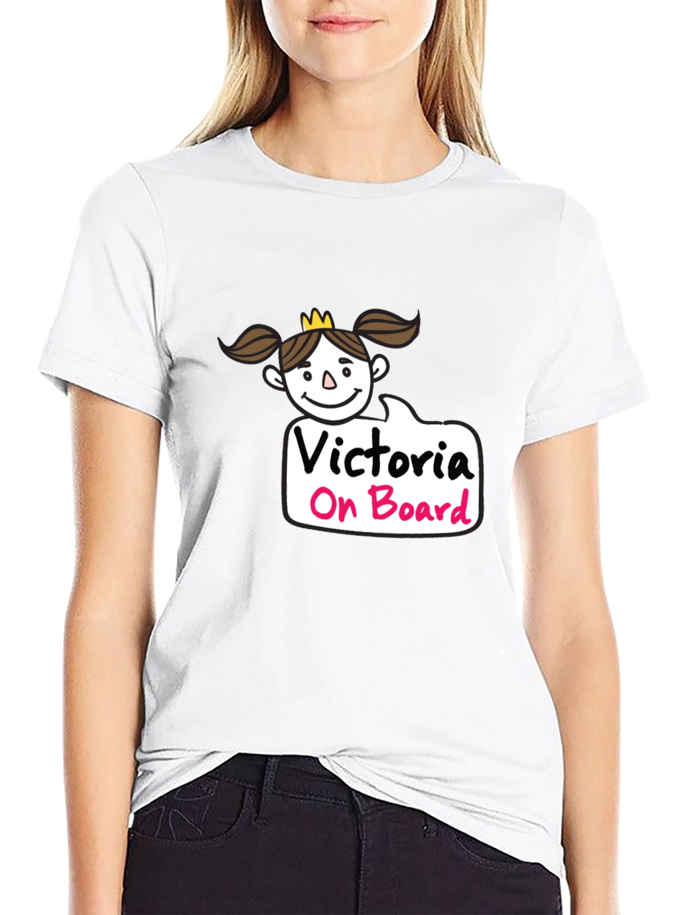 Victoria On Board Black T-Shirt
